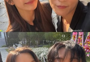 令人尴尬的宾客造型……文佳瑛,在婚礼现场与许南俊脸贴脸自拍【Star Issue】