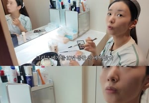 "I Haven't Used a Pillow for 10 Years"… "Newlywed" Yoon Bo-mi Shocked by Neck Wrinkles That Have Finally Appeared
