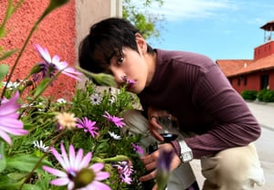 花より太形~♥ BTSのブイ、チリのブドウ畑で「甘い休息」