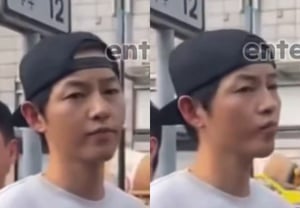 Song Joong-ki, al escuchar el nombre de "Song Hye-kyo" en China, muestra una expresión rígida: "El fan se equivocó", "¿Por qué reviven un pasado desagradable?" [Star Issue]