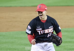 [Bhind★] First post-season win for an Asian Quarter player, the K-show delivered by KIA's Shirakawa Keisuke! A 5-inning, 9-strikeout parade