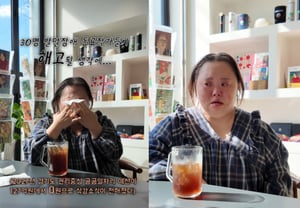 'Down syndrome artist' Seo Eun-hye breaks down in tears over colleagues' dismissal crisis: "Budget cut to zero... I can't breathe"