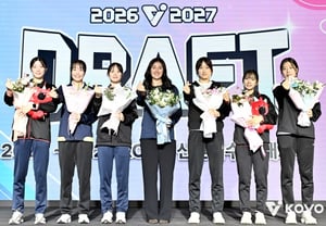 Only 'a mere 16' out of 57 make it to the pros, women's volleyball records lowest-ever selection rate at 28.07% in a 'shock'... Audrey Park selected with the overall first pick by IBK Industrial Bank of Korea [KOVO Rookie Draft On-Site]