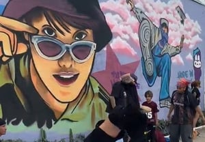Brazilian ARMY gifts J-Hope a large mural outside concert venue: "The most Brazilian Korean in the world" [K-EYES]