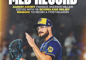 "There are pitchers like this in the world": Ashby, who volunteered for a slave-like role, sets new record with 89⅓ innings of heroic effort and 18 scoreless innings in postseason... Praise: "He tried to go back up again"