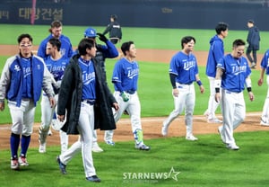 [Foto] «No me alegra el viaje a Daegu»: Koo Ja-wook y los jugadores de Samsung