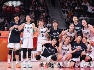 코트 밟은 12명 전원 득점! 女 농구, 인니에 42점 차 대승... 무려 '14회 연속' 4강행 "V5 정조준" [아이치 나고야 AG]