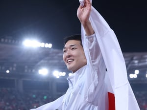 '네 번째 AG도 金은 없었다' 스마일 점퍼 우상혁, 바르심 기권에도 동메달 [아이치 나고야 AG]
