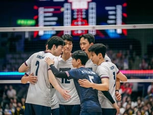 '아! 이란의 벽' 남자배구, 통한의 풀세트 역전패 '허수봉·임동혁 분전'... 8강서 탈락 '2연속 노메달' [아이치 나고야 AG]