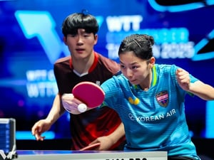 '中에 당한 패배 3-0 완벽 설욕' 韓 탁구 또 일냈다! 박규현-박가현 혼합복식 銅... 세계선수권 출전권 대거 확보