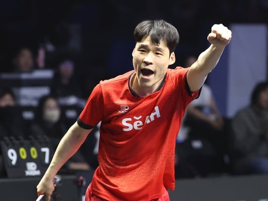 韓 남자탁구 간판 장우진, 또또또 프로탁구리그 정상! 박규현 꺾고 남자단식 3연속 우승