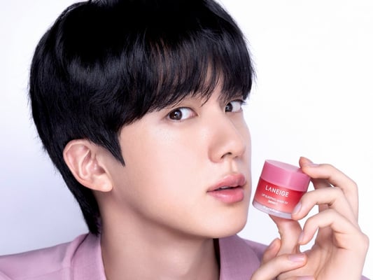 '글로벌 뷰티 아이콘' 방탄소년단 진, 라네즈 립 화보 '시선 압도'
