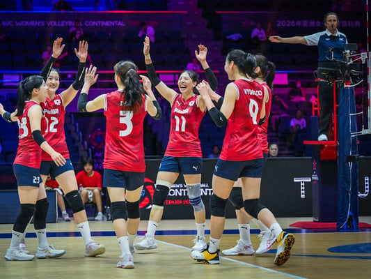 육서영 '22점 폭격' 한국 여자배구, 홍콩에 3-1 역전승... 일본 이어 조 2위 亞선수권 8강행