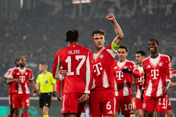 "金珉载·凯恩替补席→最终NO上场"拜仁队6比1大胜欧冠16强 进军8强已成定局