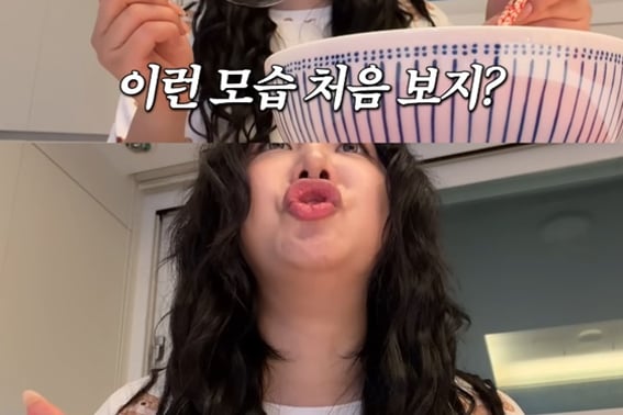 Lalal, uncomfortable after nose job ♥ Touching with husband.."If you kiss from the front, you'll bump into me"