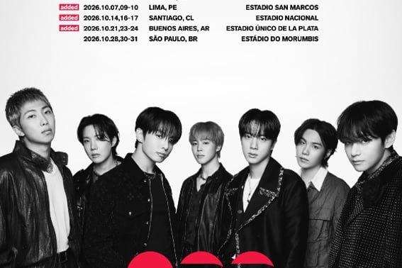 BTS to perform in Peru, Chile, and Argentina...A total of 85 world tours