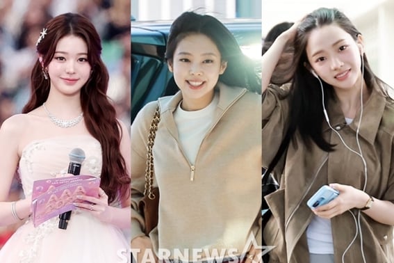 1位　チャン・ウォニョン、2位　ジェニー、3位　カリナ