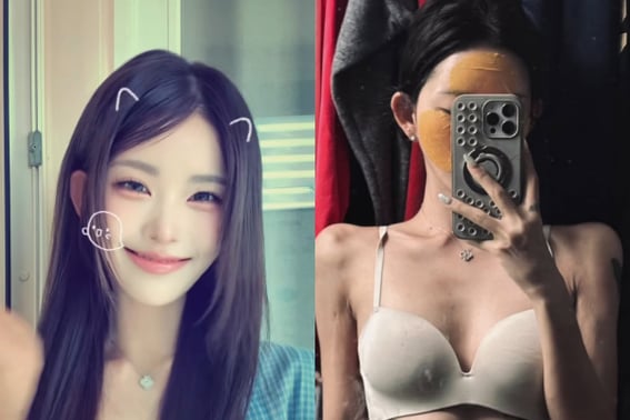 Is your underwear body suit embarrassing? Choi Joon-hee, 41kg, sees herself in the mirror after a selfie [Star Issue]