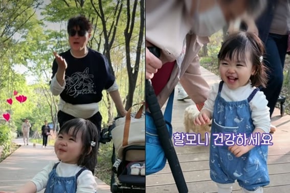 'Family Estrangement' Park Soo-hong: "Grandma, stay healthy" — Happy at daughter's adorable display [Star Issue]