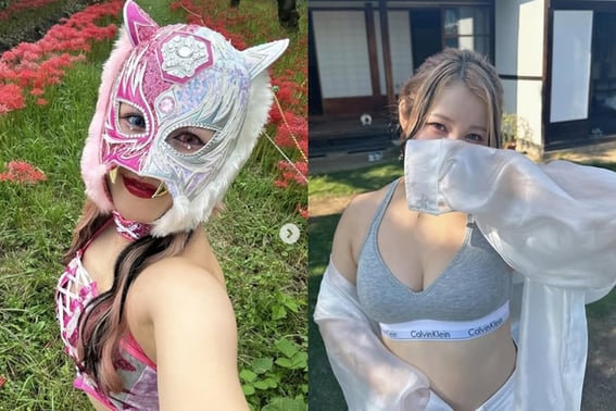 Evil female wrestler removes mask to reveal 'stunning beauty,' sending shockwaves across Japan... How beautiful must she be for fans to say, "Your bare face is the best; don't wear the tiger mask"?