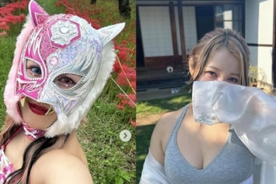 反派女摔跤手摘下面具，"绝世美女"在日本列岛掀起热潮 到底有多漂亮 "素颜最棒 不要戴老虎面具"