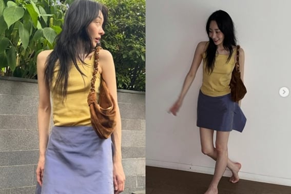 'Huesos a la vista' Kim Min-ha, hasta los dedos de los pies 'esqueléticos'