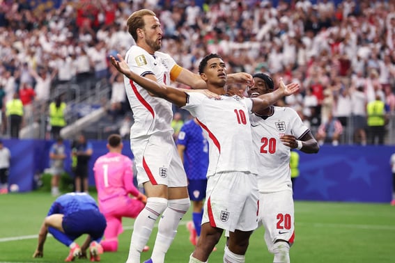 Anh giành chiến thắng 4-2 trước Croatia và Kane Multi goal → Bellingham's goal