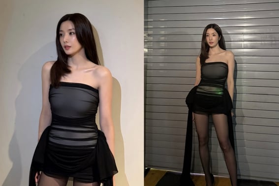 Kwon Eun-bi reveals sheer dress for awards ceremony... 'Waterbomb Goddess' class