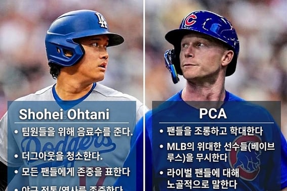 'Colleague-Caring' Ohtani vs. PCA, Who Insulted Fans: MVP Race Heats Up—Will Character Become a Key Variable?