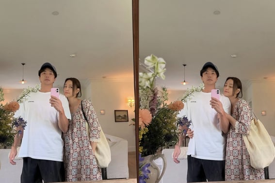 Son Tae-young and Kwon Sang-woo, looking like newlyweds even after 18 years of marriage.. Mirror selfies taken while standing right next to each other