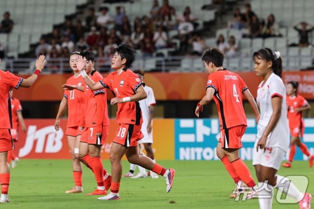 "We are indeed a contender," says Japan and North Korea concerns were behind it... Kim Min-ji hat trick leads to first-round 5-0 victory
