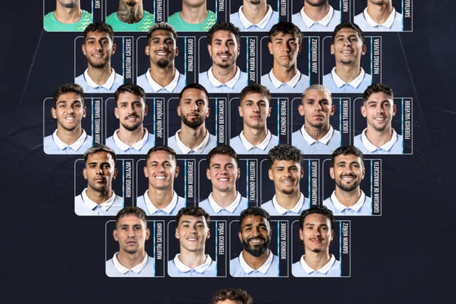Uruguay national football team roster set to travel to Japan, Korea, and India during the September-October A-match window. /Photo=Captured from Uruguay Football Association SNS