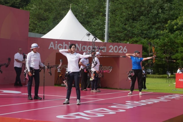 'Live Match Check for 15-Year-Old National Team Member': Korean Compound Archery Trains with World-Class Athletes Ahead of AG