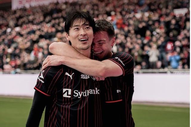 ¡El disparo de giro con el pie izquierdo de Jo Gyu-seong es increíble! Gol inicial explosivo → 59 minutos en cancha y 'valoración 7.7', actuación destacada... Midtjylland también gana 3-2