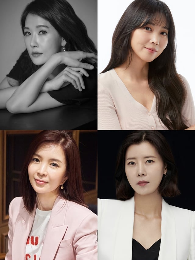 /사진=이끌엔터테인먼트(김선아), 폴라리스엔터테인먼트(오윤아), 씨제스엔터테인먼트(신은정), 블레스이엔티(유선)