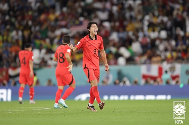 대한민국 축구대표팀 공격수 조규성. /사진=대한축구협회