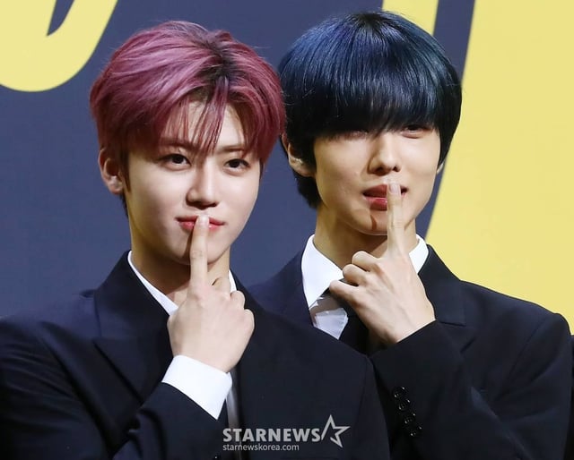 보이 그룹 NCT DREAM(엔시티 드림) 재민, 지성이 17일 오후 서울 송파구 롯데호텔 월드에서 진행된 정규 3집 'ISTJ'(아이에스티제이) 발매 기념 기자간담회에 참석해 포즈를 취하고 있다. 이번 앨범명과 동명의 타이틀 곡 'ISTJ'는 하이브리드 힙합 댄스 곡으로 가사에는 MBTI의 정형화된 틀을 깨고, ISTJ인 상대를 해석하는 나만의 방법을 가졌다는 ENFP의 자신감에 찬 이야기를 담았으며 NCT DREAM만의 색깔로 해석한 MBTI는 어떤 매력일지 궁금증을 고조시킨다. 2023.07.17 /사진=김창현 기자 chmt@