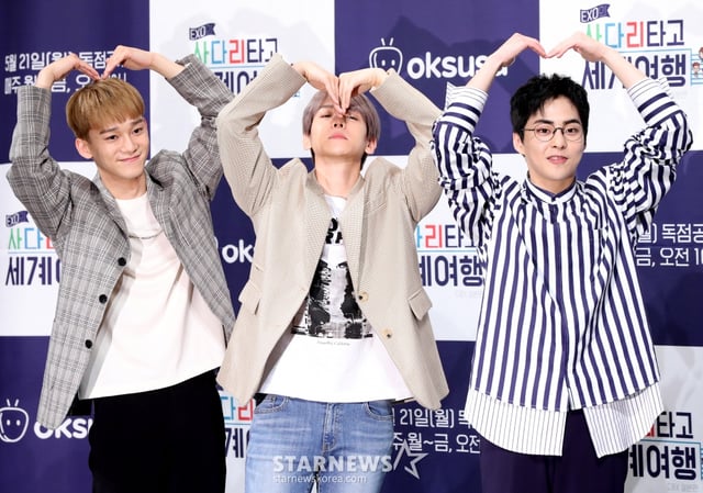엑소 첸, 백현, 시우민 /사진=홍봉진기자 honggga@