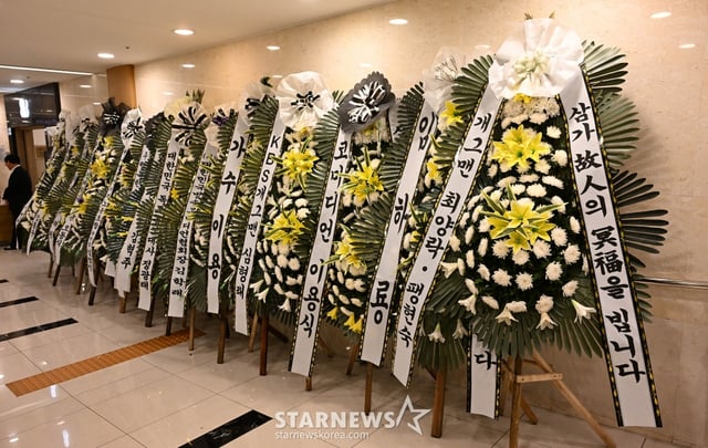지병인 신장 질환으로 별세한 코미디언 故 장두석의 빈소가 22일 오후 서울 여의도성모장례식장에 마련됐다. /2024.07.22 /사진=이동훈