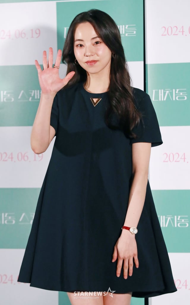 배우 안소희가 12일 오후 서울 CGV용산아이파크몰에서 진행된 영화 '대치동 스캔들'(감독 김수인) 언론시사회 및 기자간담회에 참석해 포즈를 취하고 있다. /2024.06.12 /사진=이동훈