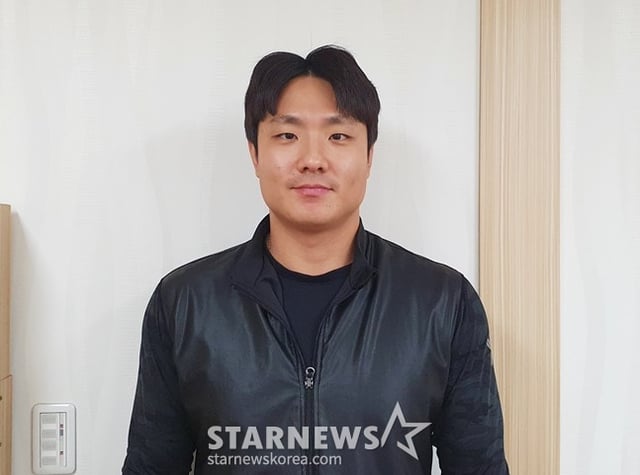 삼성 윤정빈이 스타뉴스와 인터뷰를 하고 있다. /사진=양정웅 기자
