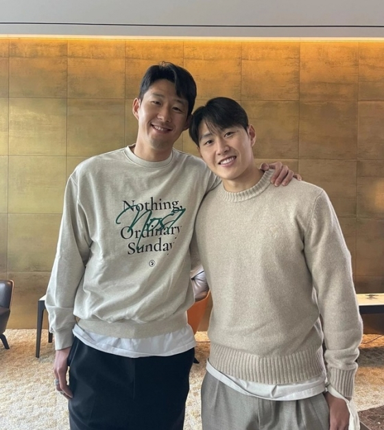 손흥민(왼쪽)과 이강인. /사진=손흥민 사회관계망서비스(SNS) 갈무리