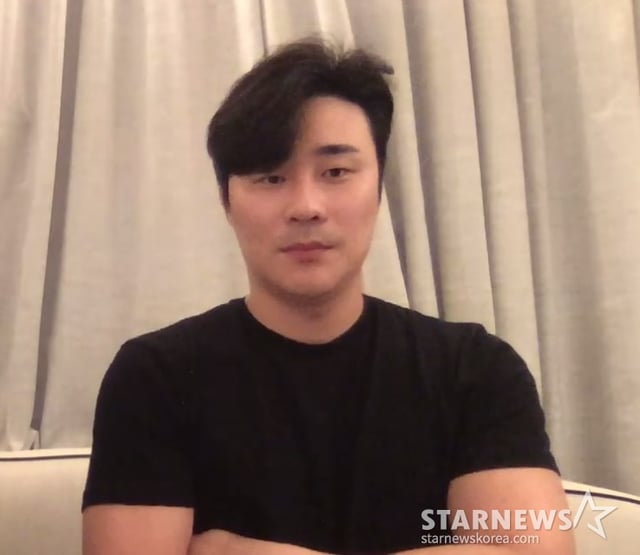 김하성이 4일(한국시간) 탬파베이 레이스 입단 기념 화상 인터뷰를 하고 있다. /사진=줌 인터뷰 갈무리
