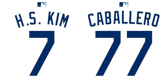 김하성(왼쪽)과 카바예로의 새 등 번호. /사진=MLB 저지 넘버 SNS 갈무리