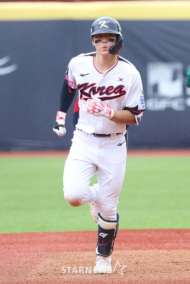 '2024 WBSC 프리미어12' 당시 한국 야구 국가대표팀의 김도영. /사진=김진경 대기자