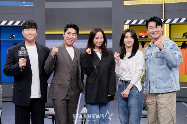 배성재, 장동민, 송지효, 강지영, 신규진이 13일 오전 온라인으로 진행된 JTBC 예능 '바디캠' 제작발표회에 앞서 포즈를 취하고 있다. 소방관과 경찰관의 바디캠 영상을 통해 긴박한 현장과 숨 막히는 순간을 생생하게 전달하는 프로그램 '바디캠'은 오늘(13일) 첫 방송된다. /사진제공=JTBC 2025.02.13 /사진=이동훈 photoguy@