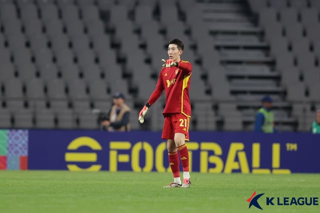 조현우의 경기 모습. /사진=한국프로축구연맹 제공