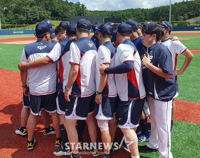 지난해 아시아 청소년야구선수권대회(18세 이하)에 참가한 대한민국 대표팀. /사진=양정웅 기자