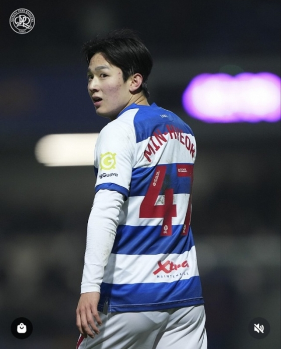 QPR 공격수 양민혁. /사진=QPR 공식 SNS