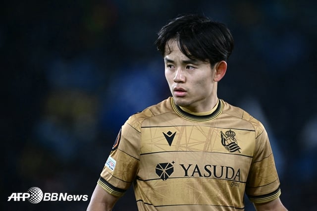 지난 1월 라치오와 유로파리그 맞대결에서 쿠보의 모습. /AFPBBNews=뉴스1